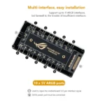 5V 3 pin ARGB RGBW Cable for ASUS AURA SYNC RGB 10 Hub Splitter SATA Extension Cable Adapter LED Strip Light PC RGB Fan Cooler - Image 2