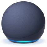 Echo Dot (5th Gen) smart Bluetooth speaker with vibrant sound and Alexa | Use your voice to play the Quran or Music, control Smart Home devices, and more (now available in Khaleeji Arabic) | Blue