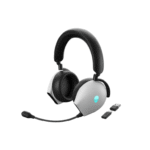 Alienware Tri-Mode Wireless Gaming Headset Active Noise Cancelling And Versatile Connection Options – Lunar Light