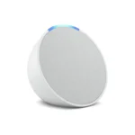 Amazon Echo Pop Smart Bluetooth Speaker with Alexa – Glacier White