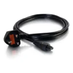 C5 1.2m UK Laptop Power Cord (BS 1363 to IEC 60320 C5) Black - Image 2