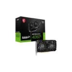 MSI GeForce RTX 4060 Ti VENTUS 2X BLACK 8G OC Graphics Card – RTX 4060 Ti GPU, 8GB GDDR6 (18Gbps/128-bit), PCIe 4.0-2 x TORX Fan 4.0 – HDMI 2.1a, DisplayPort 1.4a