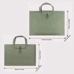 PU Leather Laptop Bag Notebook Case Carrying Briefcase for Macbook Air 13.3 14 15.6 – Dark Green - Image 7