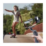 Porodo 3-Axis Ai Tracker & Light Gimbal Stabilizer – Black - Image 4