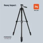 Porodo Professional Gimbal Tripod – Black - Image 4