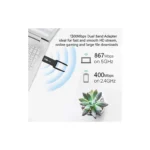 USB WiFi Adapter,1300mbps Dual Band 2.4G/5G Wireless WiFi Dongle Network Card for for Laptop Desktop Windows 10/8/8.1/7 - Image 4