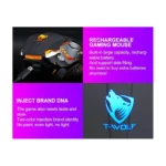 Wireless Gaming mouse 2.4Ghz Rechargeable – Thunder wolf Q15 - Image 3