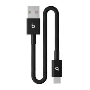 Beats USB-A to USB-C Woven Short Cable 20 cm - Bolt Black